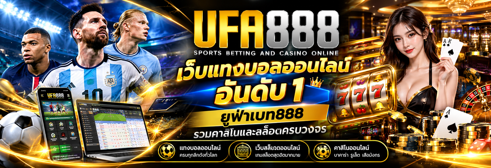 UFA888 เว็บแทงบอลออนไลน์ อันดับ 1 ยูฟ่าเบท888 รวมคาสิโนและสล็อตครบวงจร